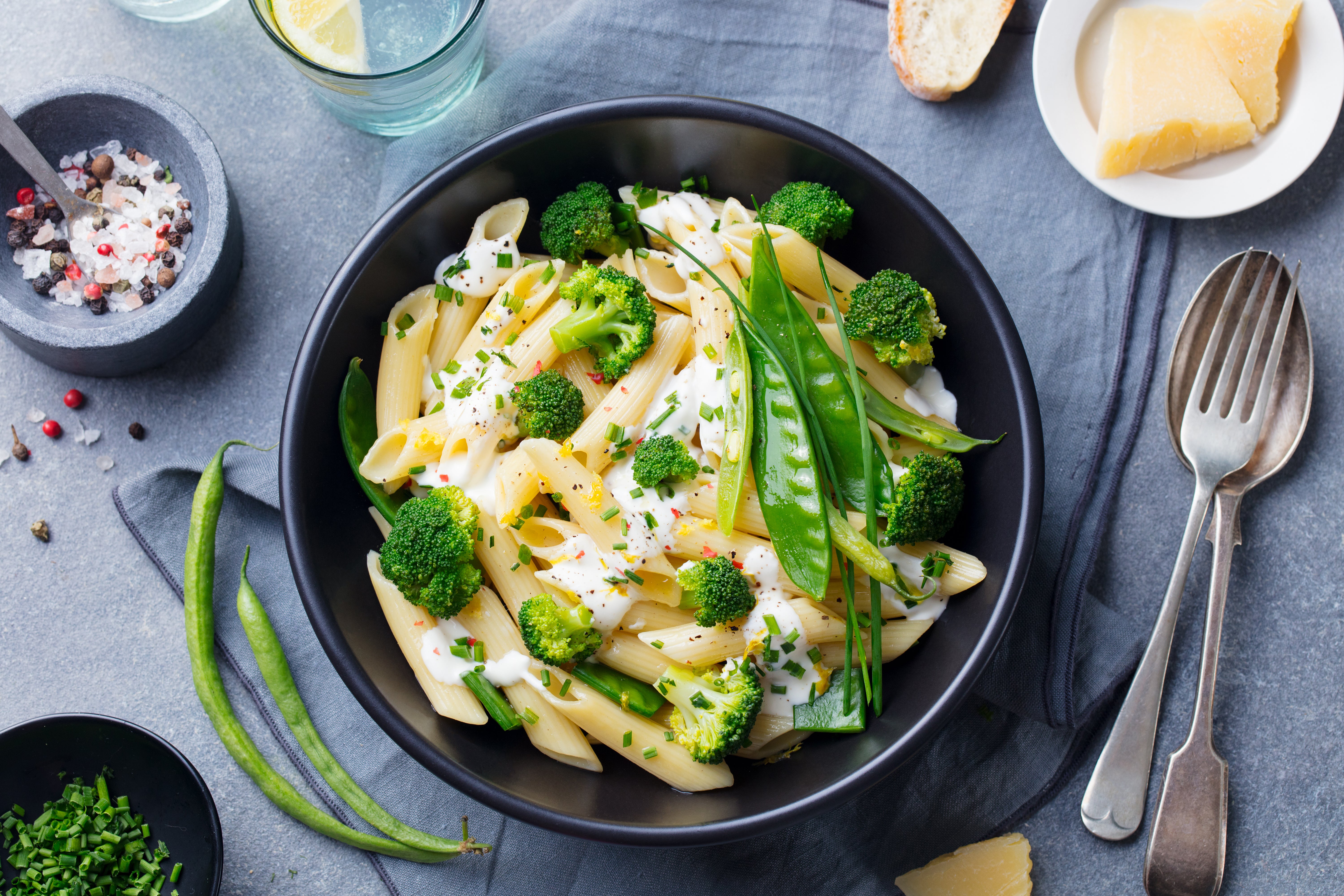 Las verduras le aportan nutrientes a tu pasta.
