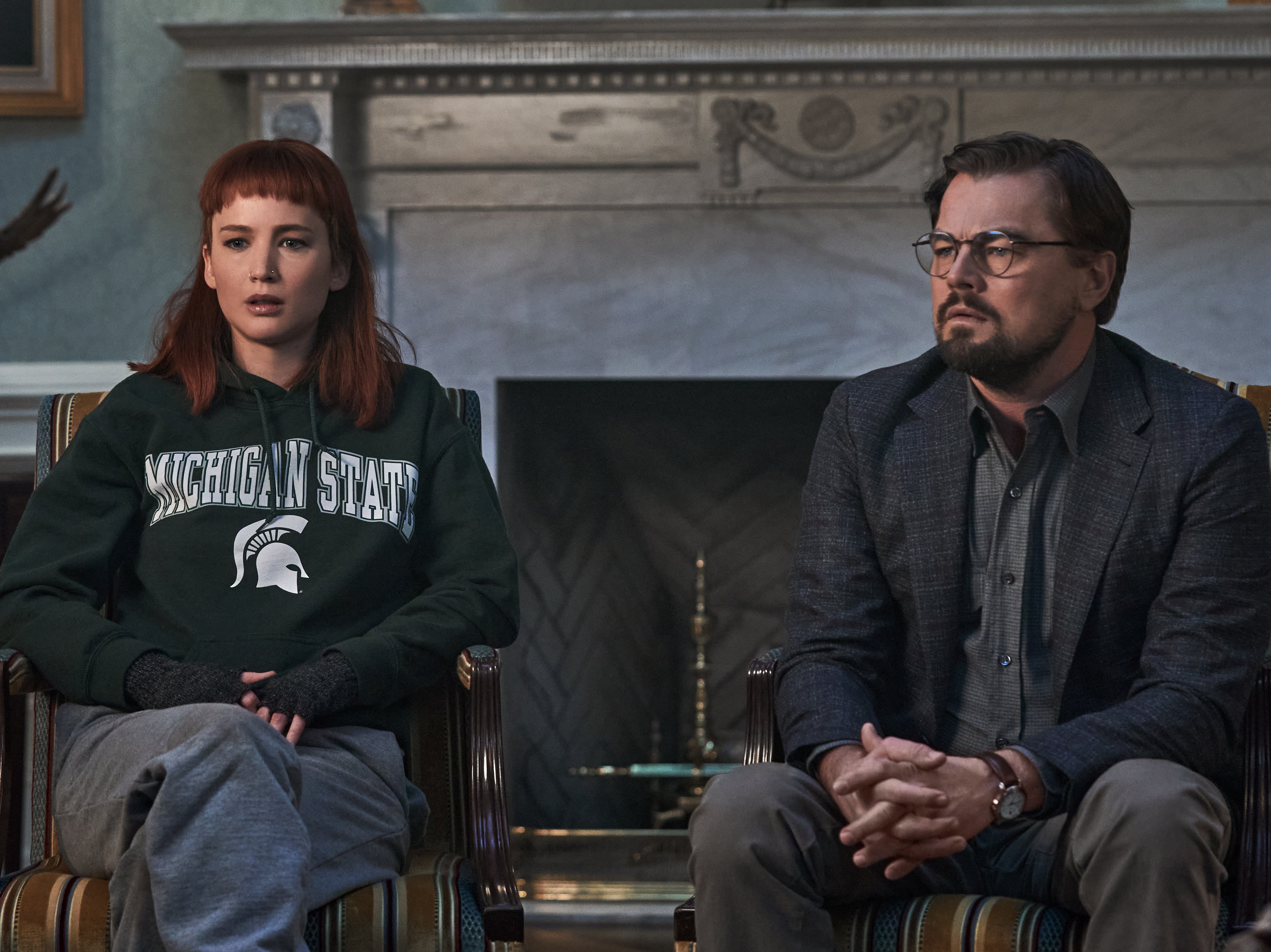 Jennifer Lawrence dice que “fue un infierno” grabar “Dont Look Up” con Leonardo DiCaprio y Timothée Chalamet 