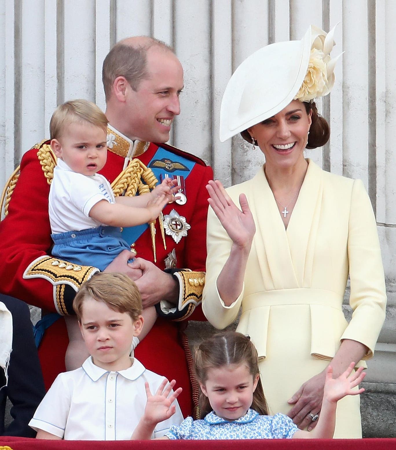 William, Kate and children attend Trooping the Colour