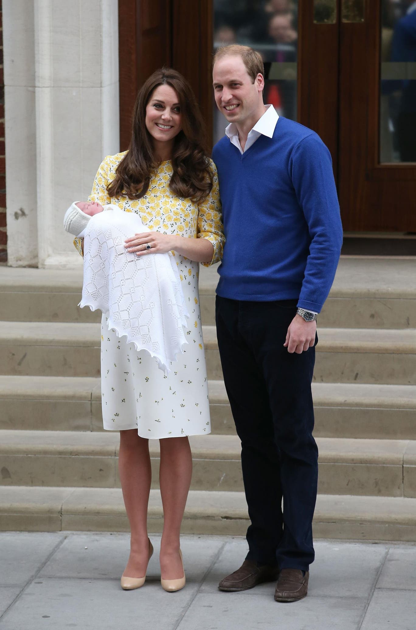 Kate and Will following the birth of Princess Charlotte