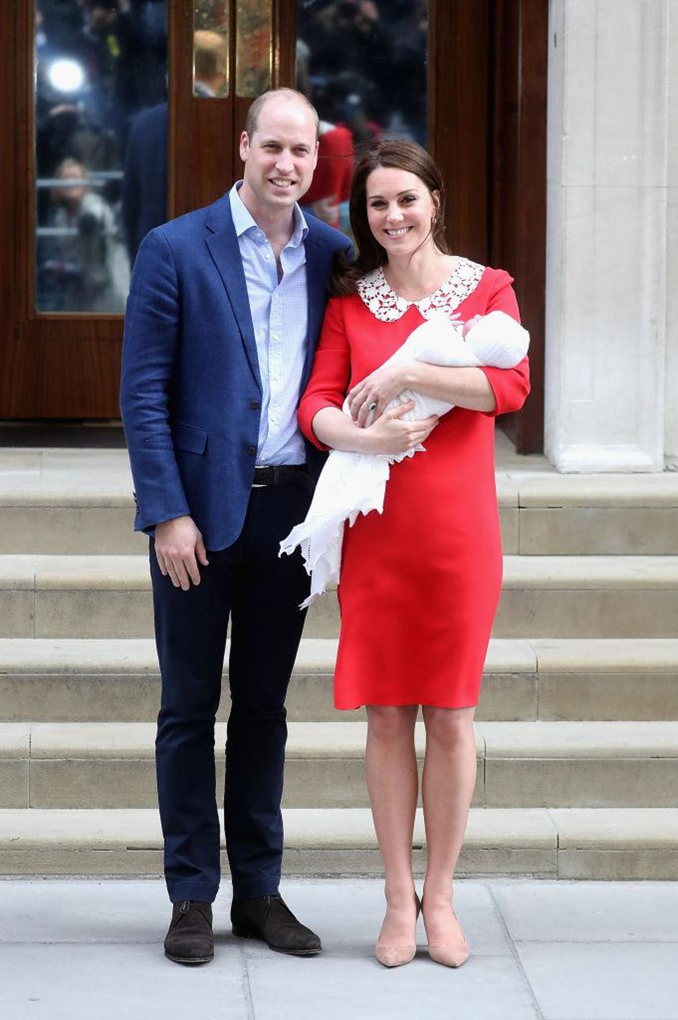 Kate and William after the birth of Prince Louis