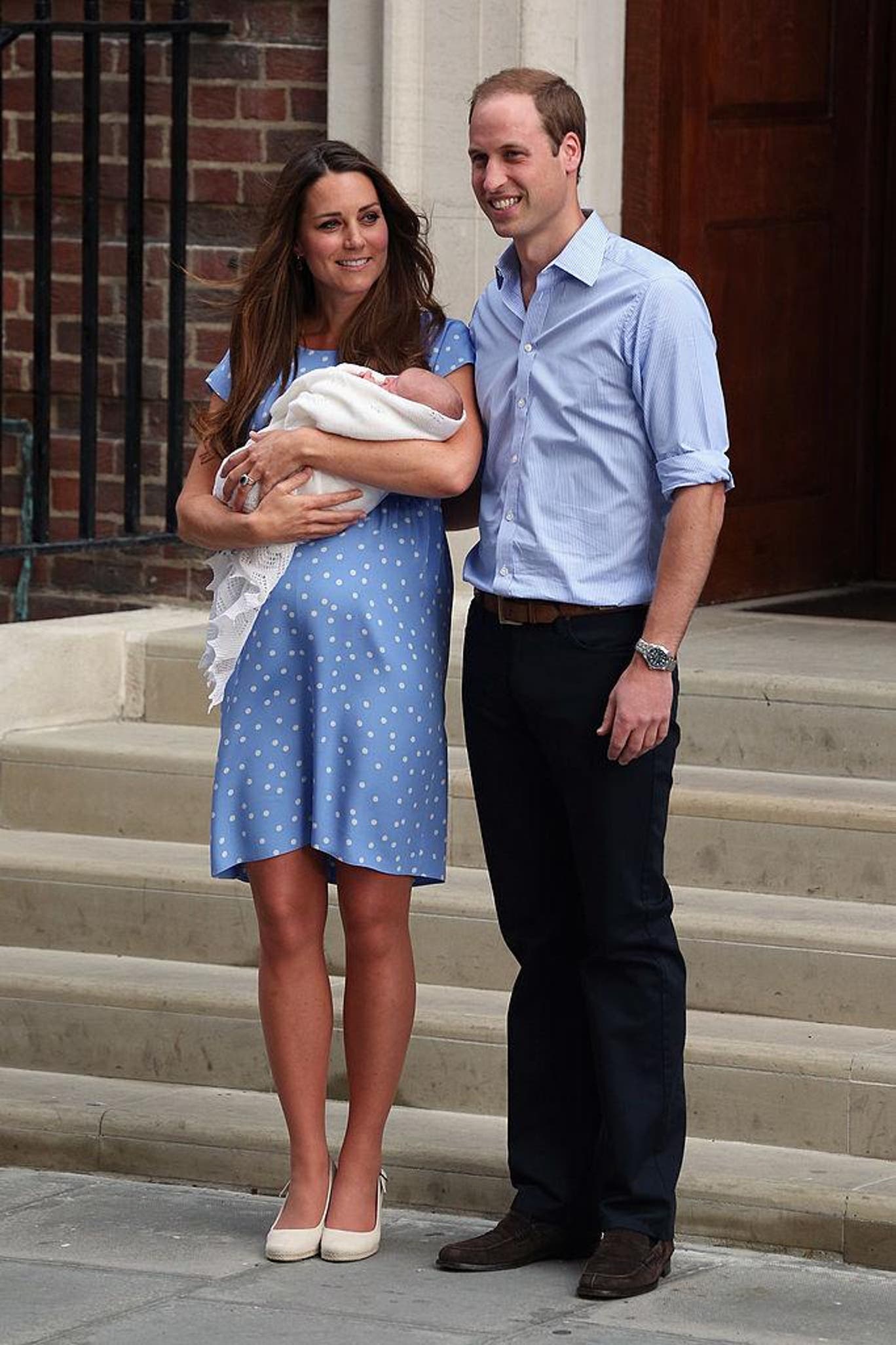 Kate and Will after the birth of Prince George