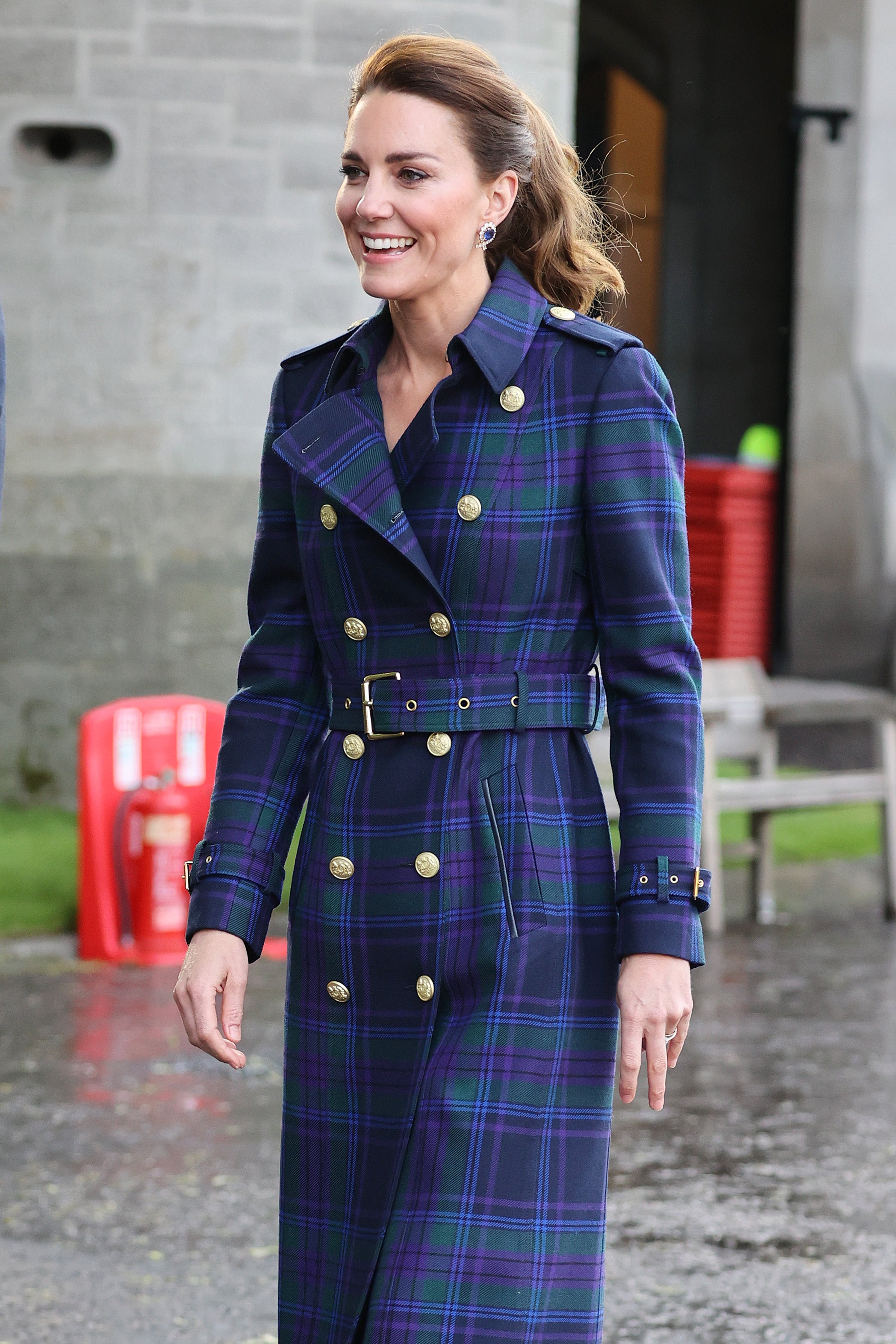 Kate wore a Holland Cooper plaid coat