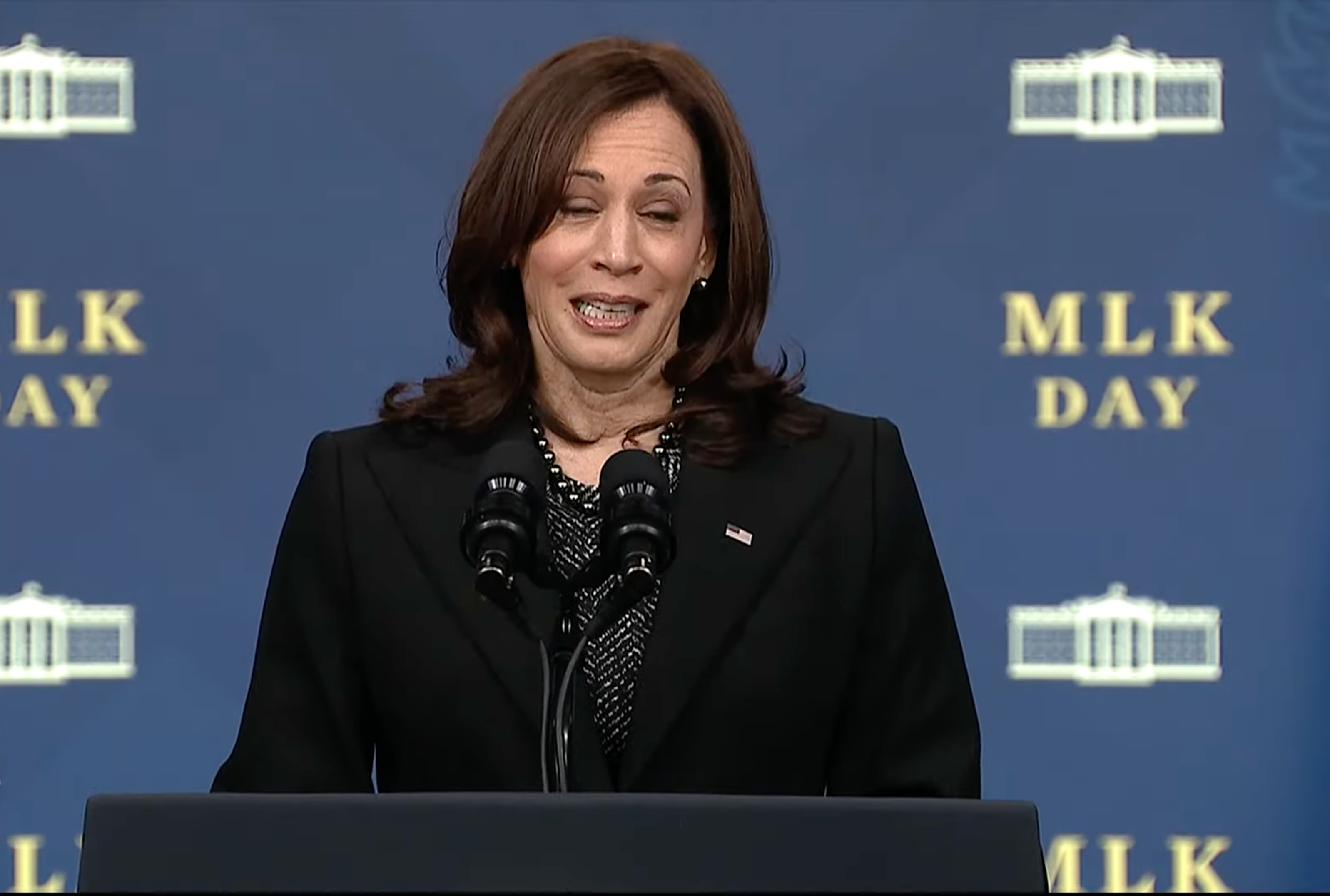 “No debemos rendirnos”: Kamala Harris llama a seguir luchando por el derecho al voto en el Día de MLK