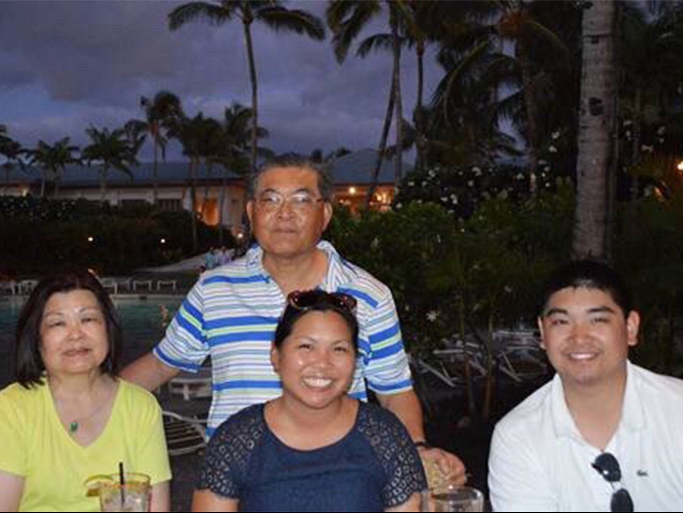 Michelle Go fotografiada con su familia antes de su muerte el sábado