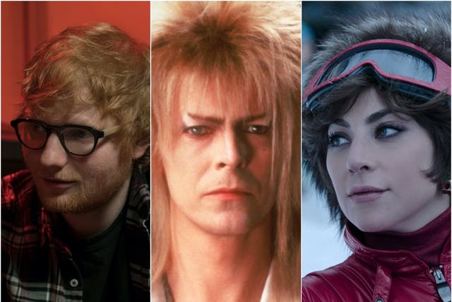 <p>Donde el pop se une al cine: Ed Sheeran en <em>Yesterday</em>, David Bowie en <em>Labyrinth </em>y Lady Gaga en <em>House of Gucci</em></p>