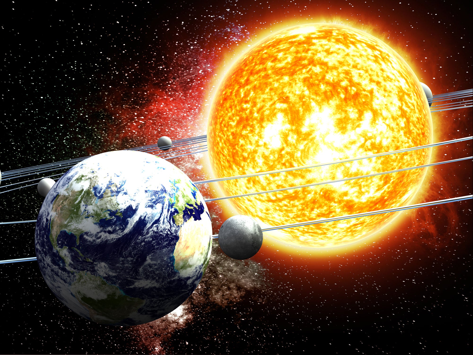<p>Las interacciones gravitatorias entre la Tierra, la Luna y el Sol podrían estar provocando el movimiento de las placas tectónicas, según los científicos</p>