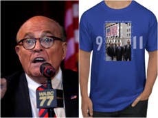 Indignación por las camisetas firmadas por Rudy Giuliani del 9/11 que se venden por $911