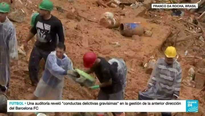 Muertos y desaparecidos por las fuertes lluvias en Brasil 