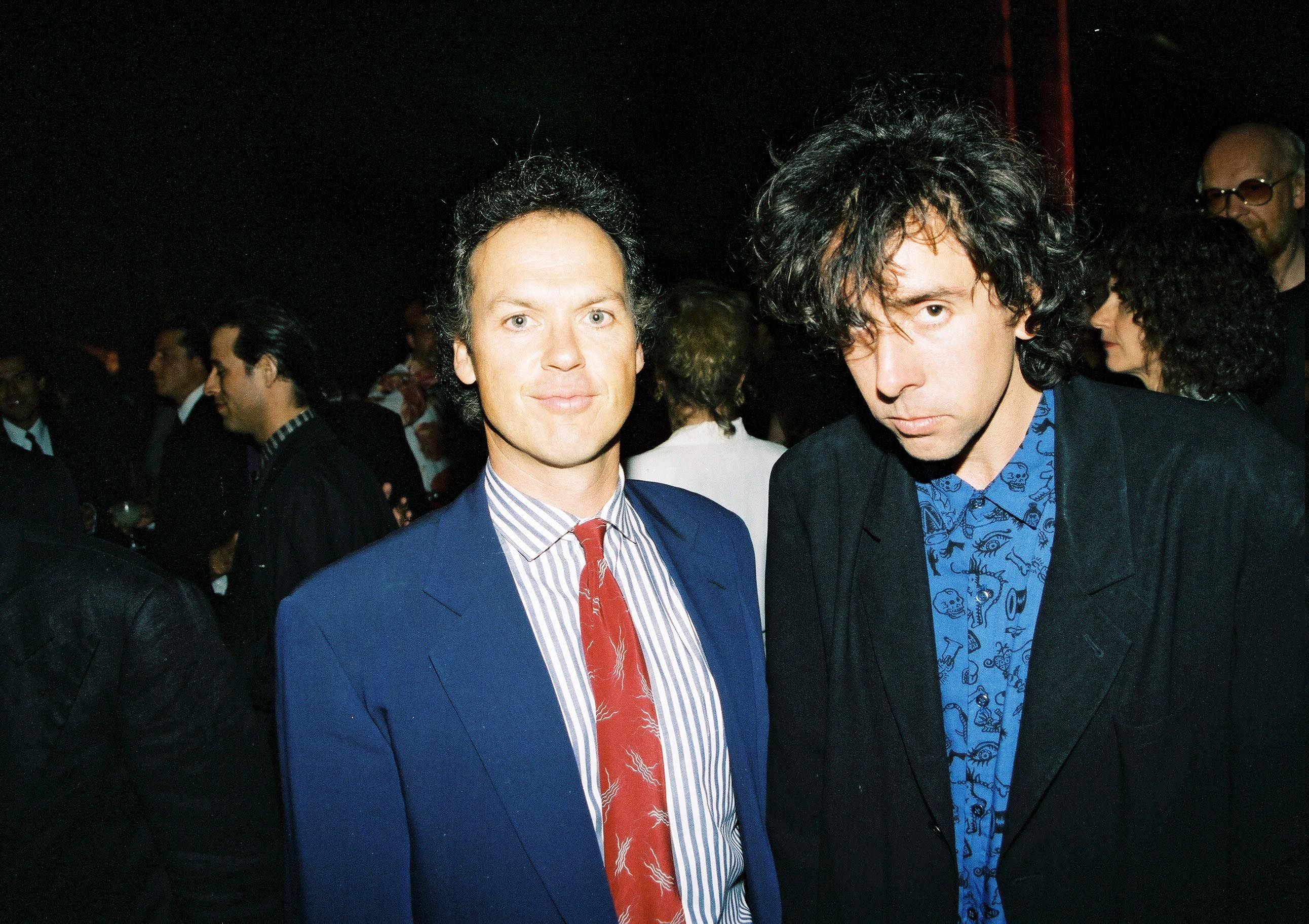 Colaboradores Michael Keaton y Tim Burton en 1992