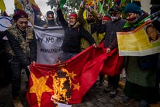 Tibetanos protestan contra los Juegos de Beijing en India