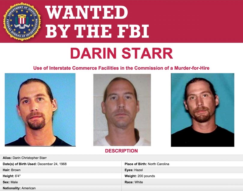 El FBI busca a Darin Starr por el asesinato en 2017 de su cuñada Sara Starr