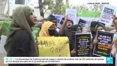 Protestas en India por prohibir uso de velo islámico en universidades 