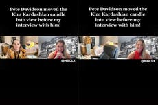 Pete Davidson movió a cuadro la veladora de Kim Kardashian antes de una entrevista