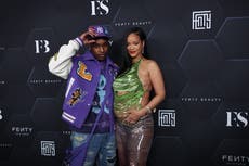 Rihanna muestra su pancita junto a A$AP Rocky en fiesta de Fenty