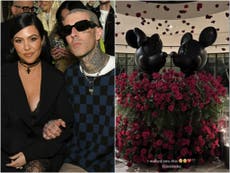 Travis Barker sorprende a Kourtney Kardashian con cientos de rosas por San Valentín