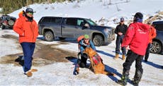 Madre heroica observa cómo una avalancha arrastra a su hijo y desciende esquiando para salvarlo