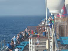 Pasajera de crucero cae por la borda en el Golfo de México después de un supuesto altercado en el jacuzzi