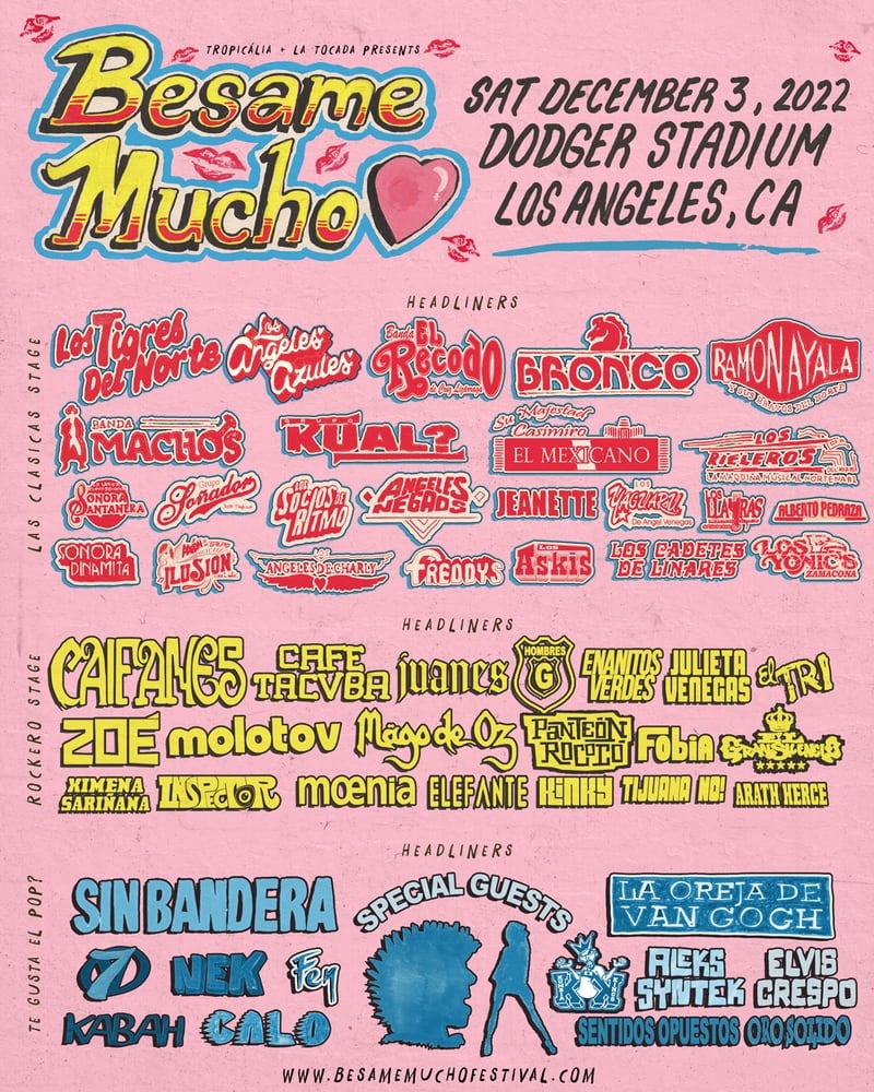 Bésame Mucho Fest reúne a las principales bandas latinas como Los Tigres del Norte en Los Angeles, California