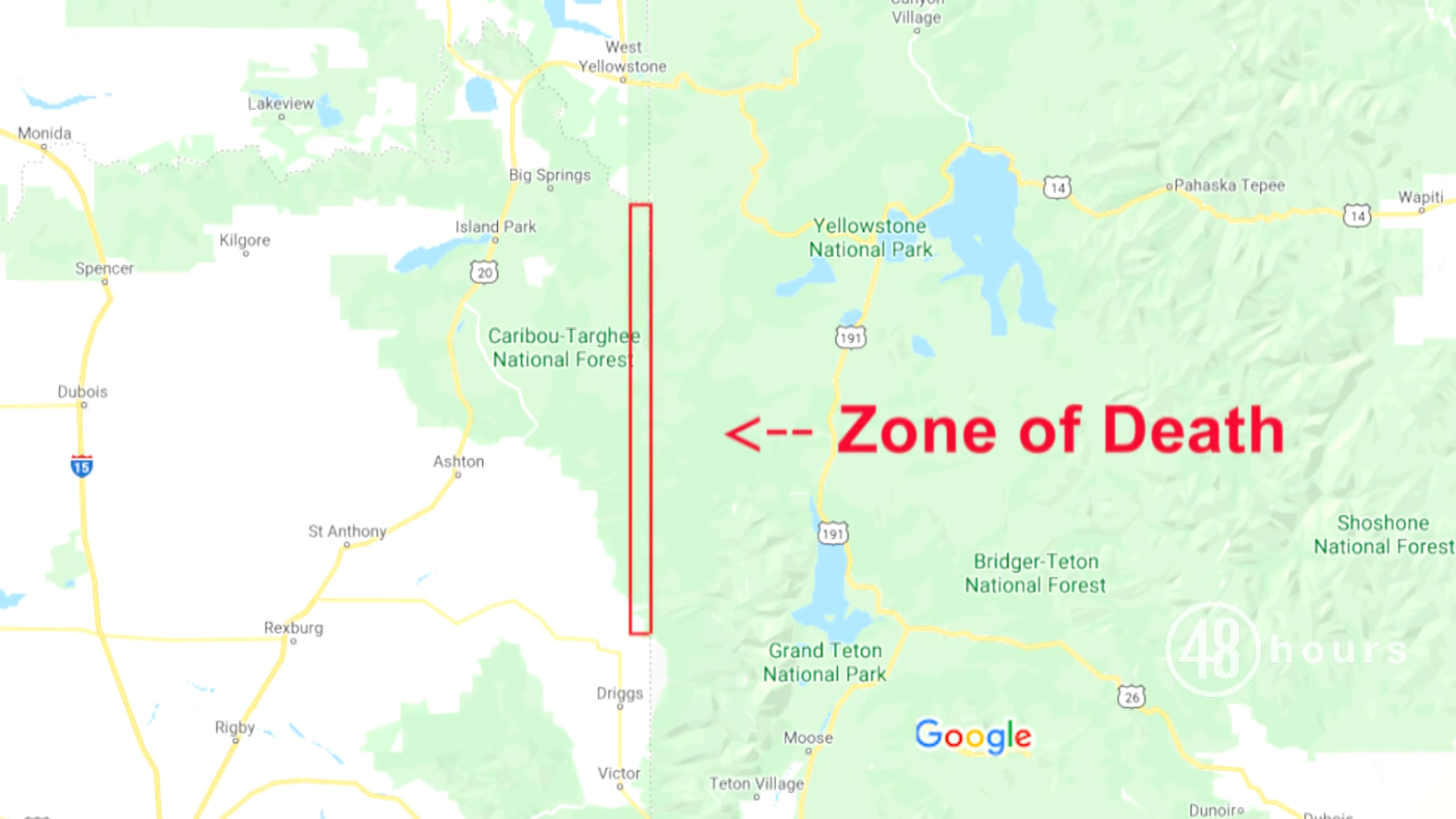 La llamada “Zona de la Muerte” abarca unas 50 millas (80 kilómetros) en el extremo suroeste del Parque Nacional de Yellowstone