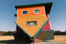 Una extraña casa al revés en Sudáfrica se vuelve viral y ahora es una parada obligatoria para los turistas