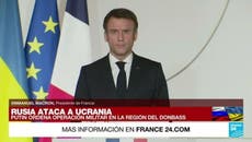 Macron asegura sanciones del G7 , la OTAN, y la Unión Europea contra Rusia 