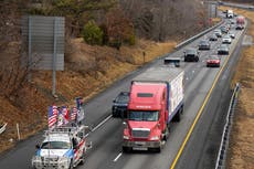 El “Convoy de la Libertad” de camioneros de California rumbo a DC se disuelve tras solo un día de trayecto