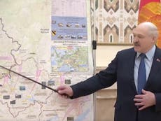 Crisis de Ucrania: Líder de Bielorrusia pudo haber revelado por accidente mapa de invasión rusa en televisión