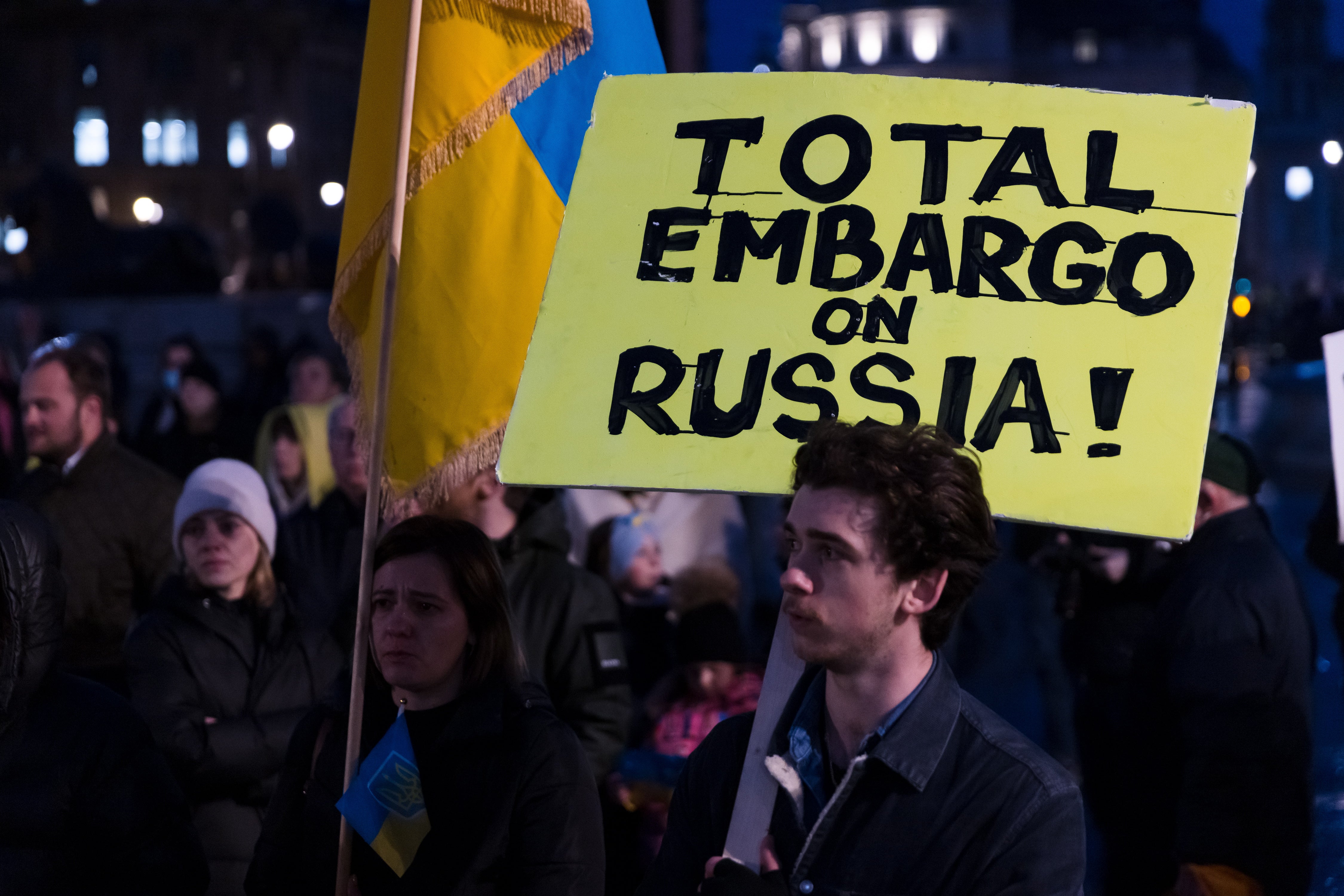 En todo el mundo ha habido protestas en apoyo a Ucrania