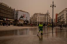 Nube de polvo del Sahara cubre España, llega a Portugal