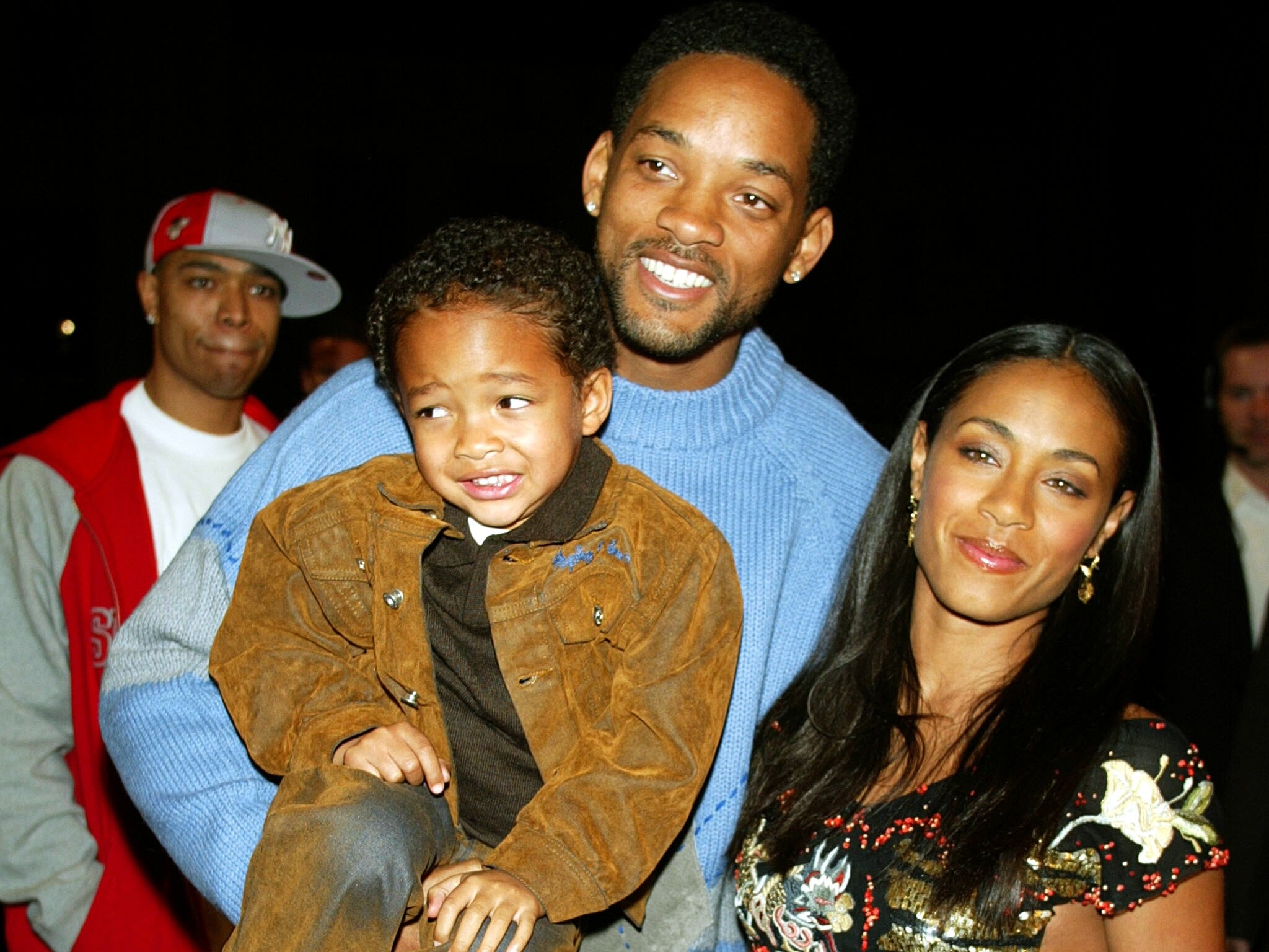 Will y Jada con su hijo Jayden en 2003