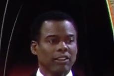 Chris Rock: Difunden nuevas imágenes del comediante perplejo justo después de la bofetada de Will Smith