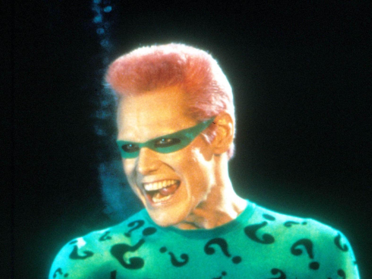 Jim Carrey en su papel del Acertijo en la película de 1995 ‘Batman Forever’