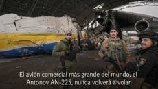 Así destruyeron el avión comercial más grande del mundo en Ucrania