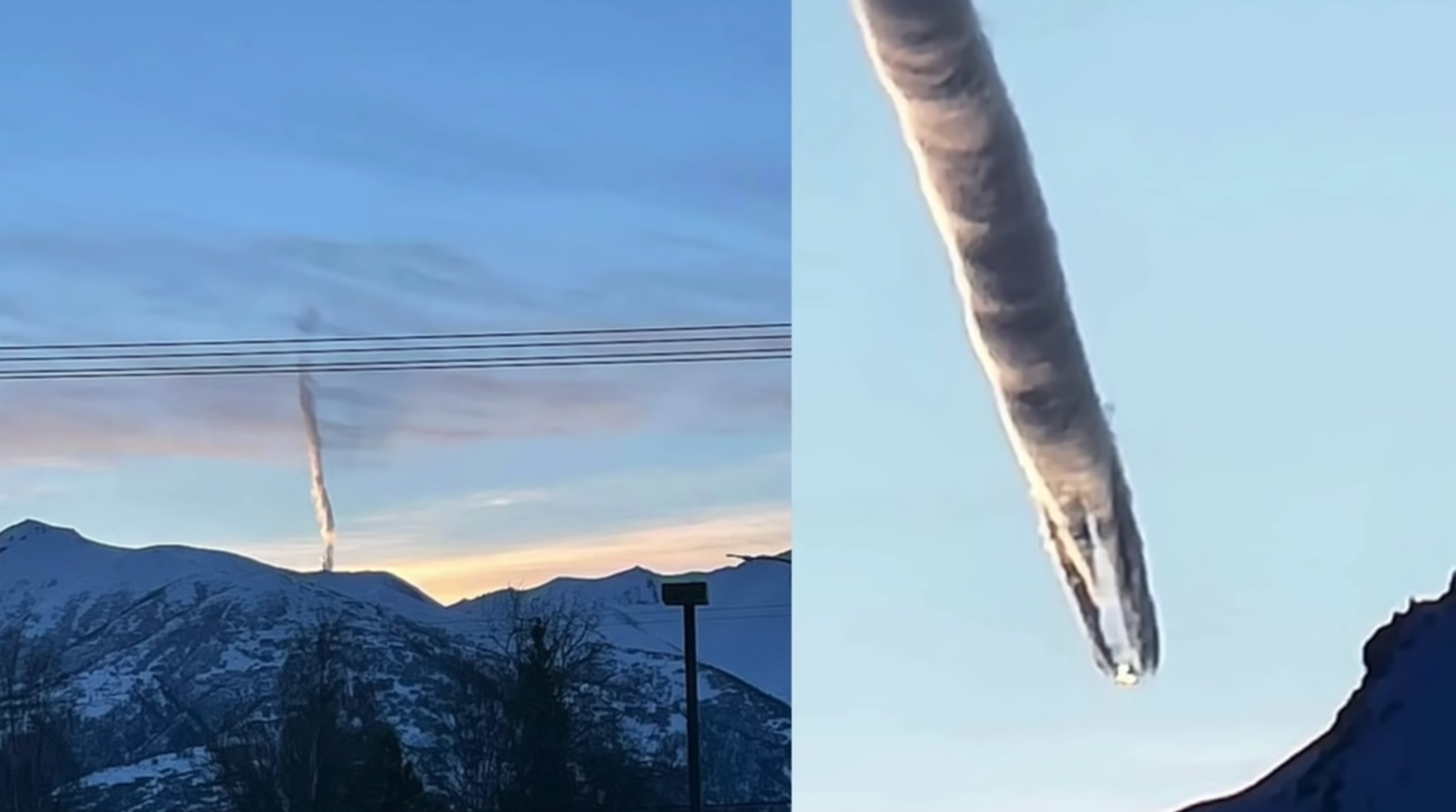 Una nube extraña y estrecha se detectó sobre Lazy Mountain, Alaska