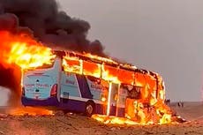 10 muertos en choque de bus turístico con camión en Egipto