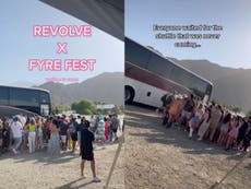 Influencers comparan el Revolve Festival con el Fyre Festival por problemas con el transporte del evento