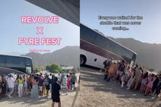 Influencers comparan el Revolve Festival con el Fyre Festival por problemas con el transporte del evento