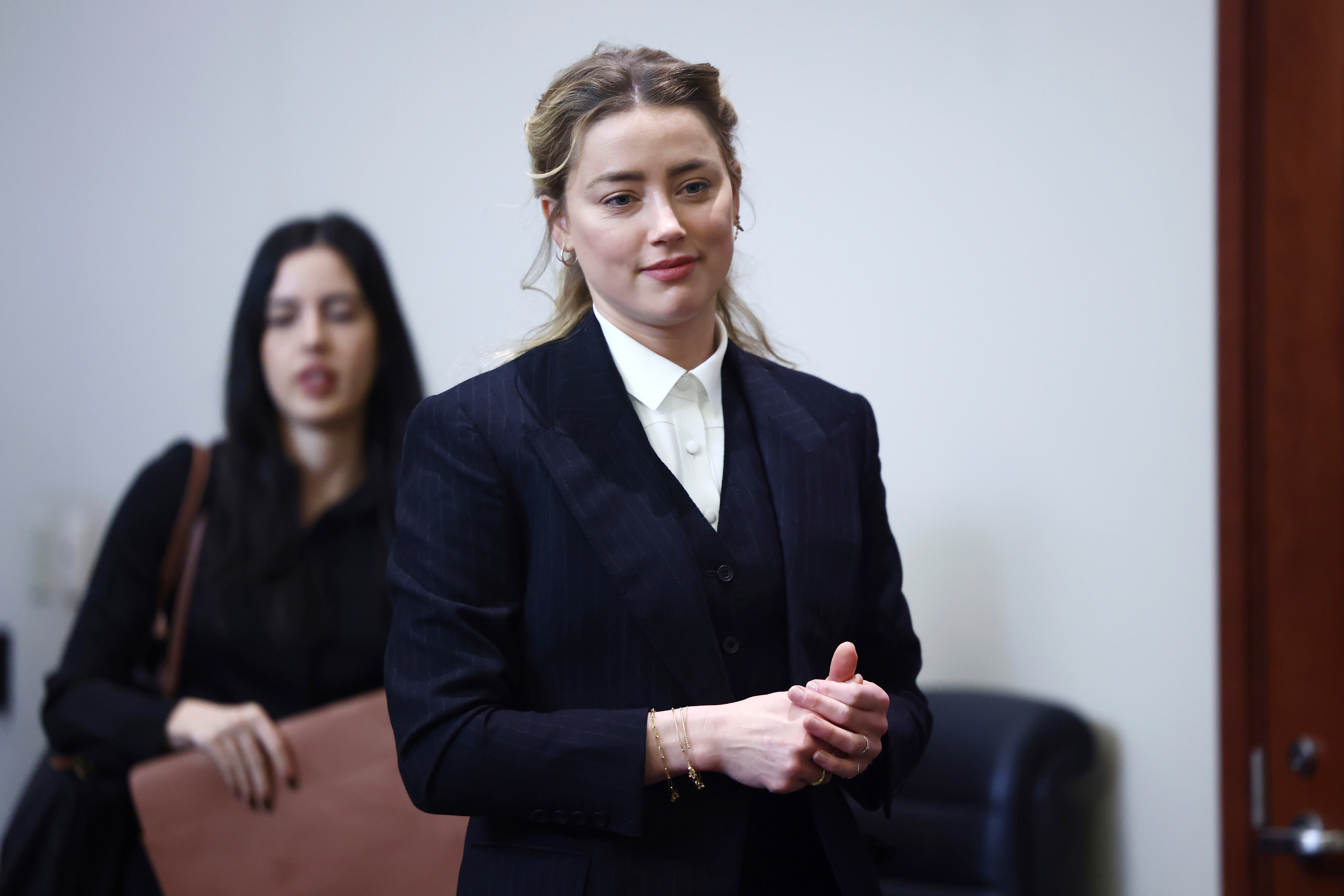 Amber Heard en el tribunal el 21 de abril