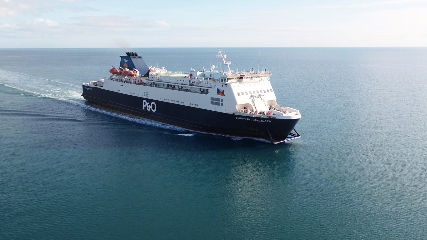 Un ferry de P&O en ruta de Cairnryan a Larne