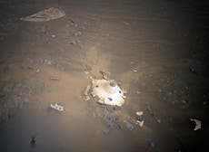 Helicóptero de la NASA en Marte detecta restos “de otro mundo” causados por aterrizaje del Perseverance  