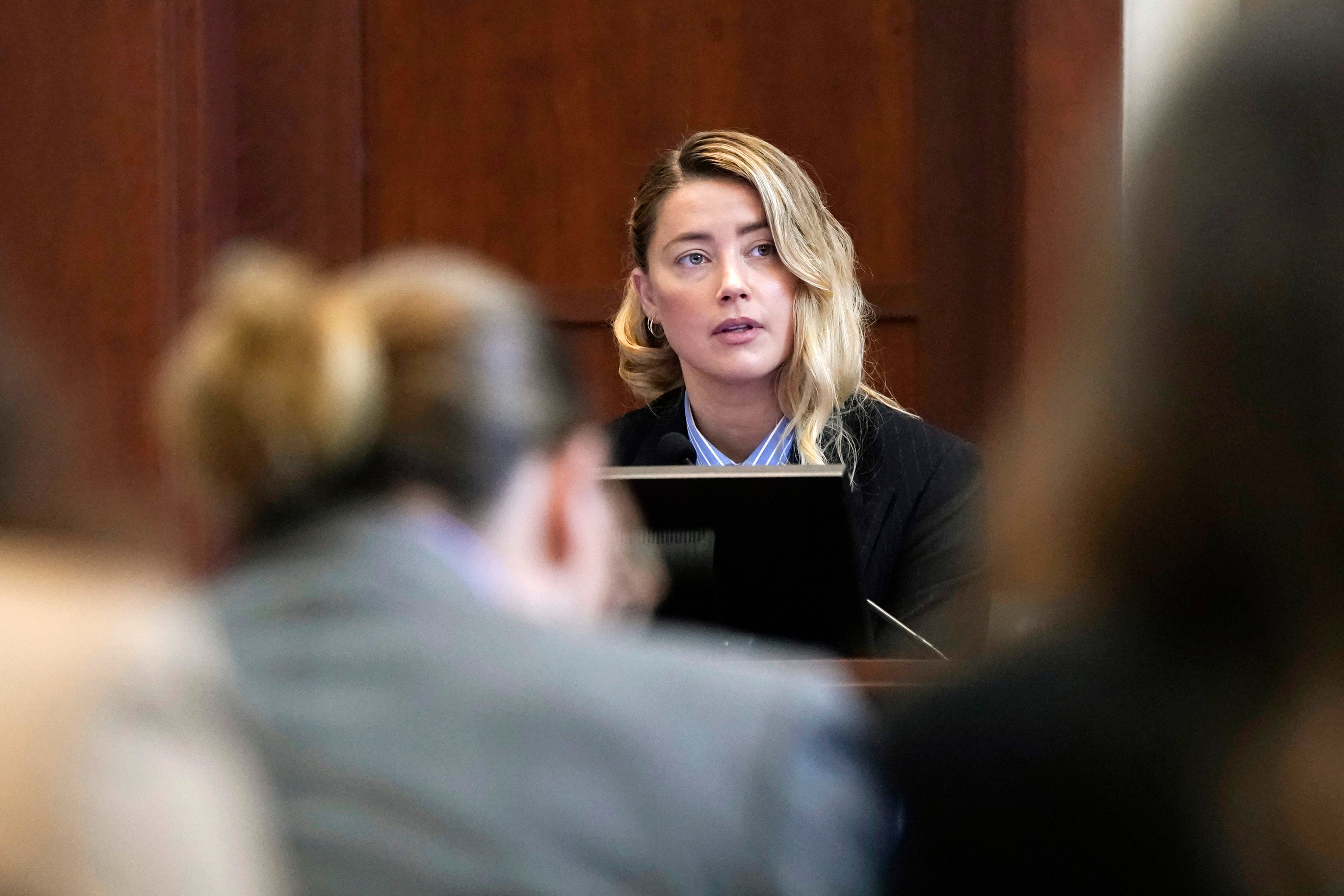 Amber Heard en el tribunal del condado de Fairfax, Virginia