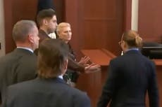 Johnny Depp y Amber Heard casi se encuentran de frente después del testimonio sobre presunta agresión sexual