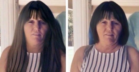 Imágenes compartidas por funcionarios de cómo se vería Vicky White con el pelo oscuro y más corto