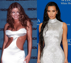 Carmen Electra elogia a Kim Kardashian por llevar su vestido blanco sin espalda de los 90