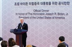 Biden atiende temas comerciales y de seguridad en Surcorea