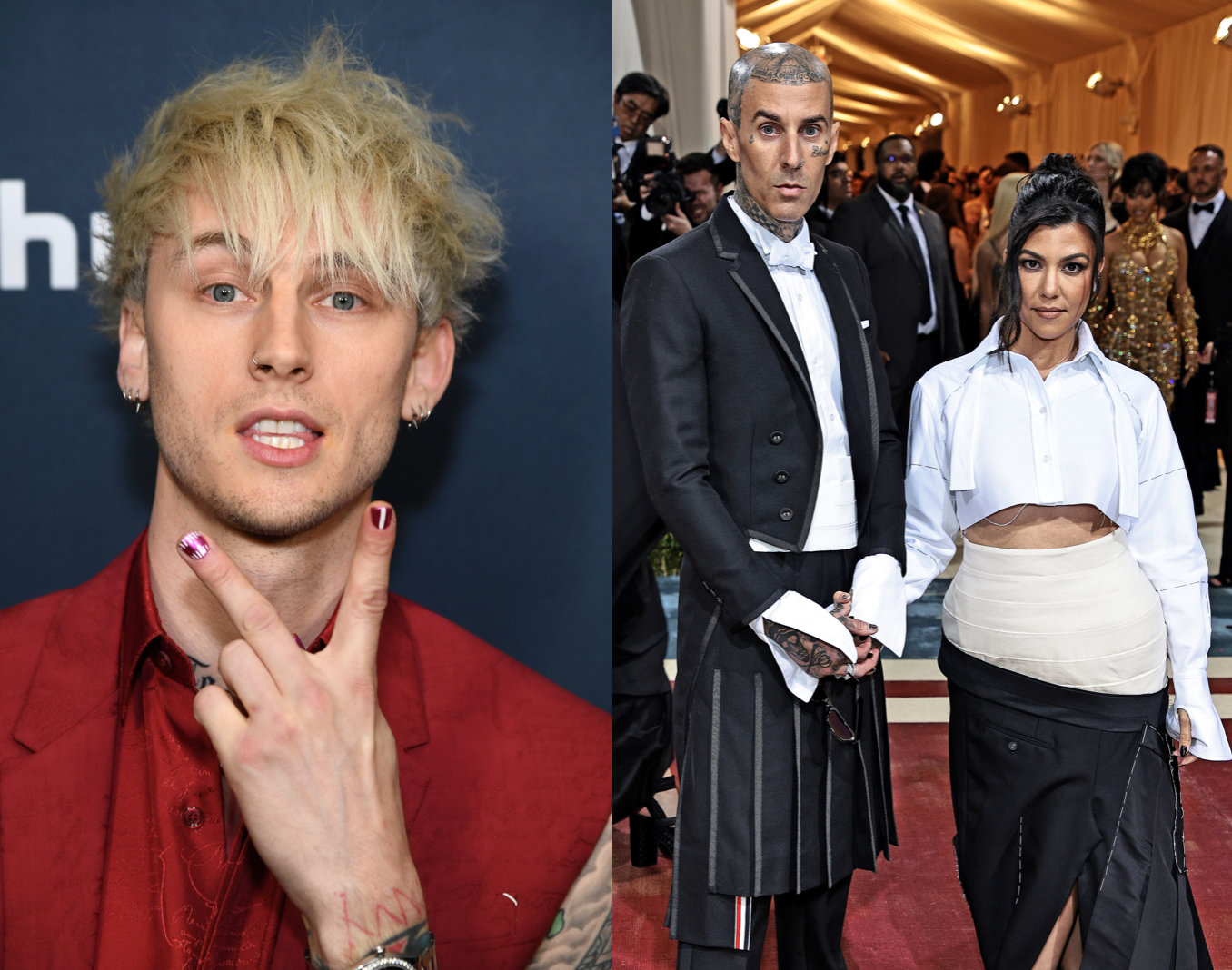 Machine Gun Kelly dice que predijo el matrimonio de Kourtney Kardashian y Travis Barker “desde el principio”