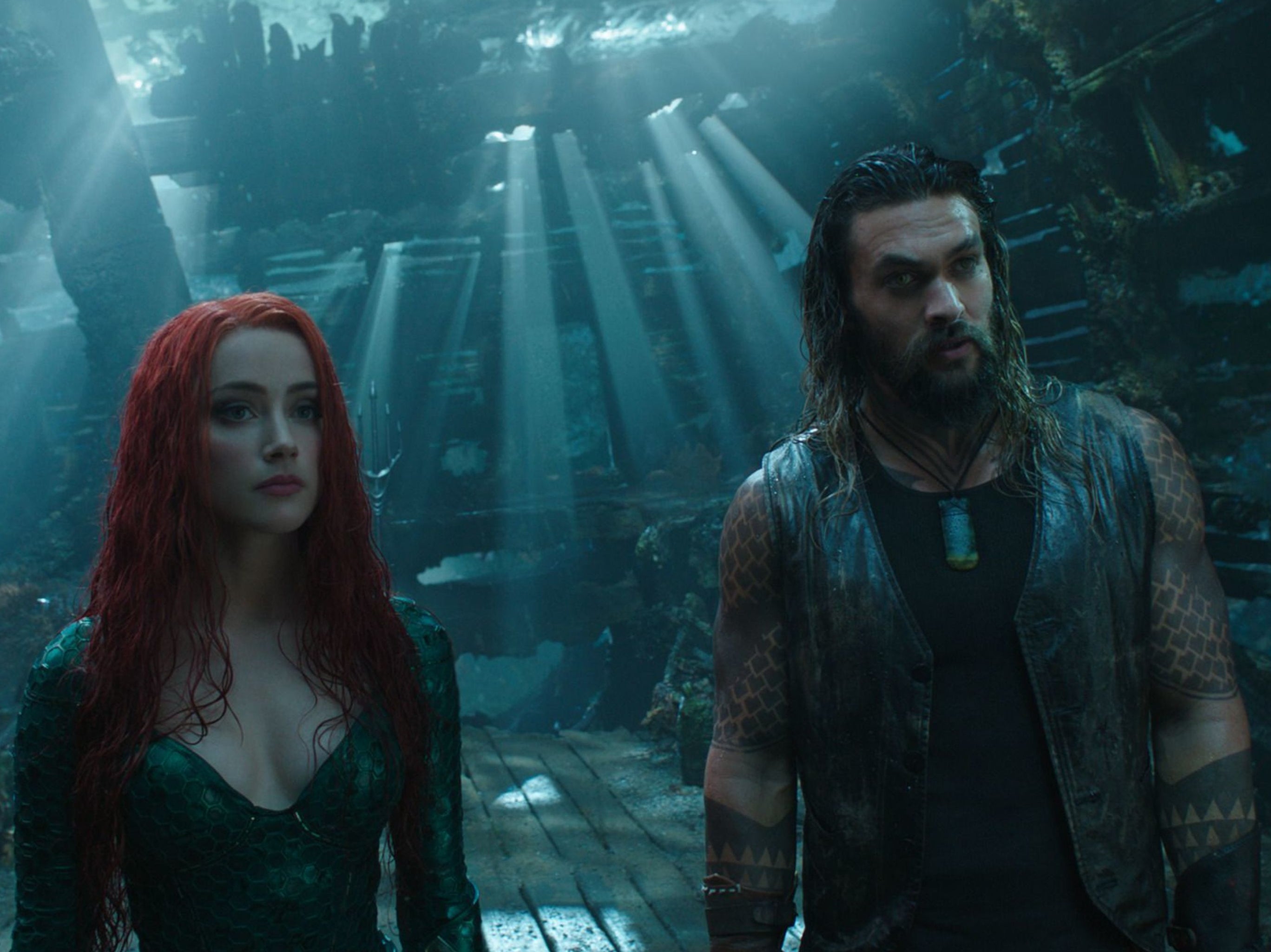 Amber Heard y Jason Momoa en ‘Aquaman’