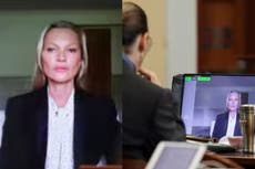 Johnny Depp: el actor sonríe durante el testimonio de Kate Moss en el juicio contra Amber Heard