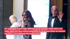 La duquesa Kate rompe el protocolo, y se toma de las manos con un reconocido actor de cine